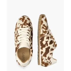 DWRS Label Sava Cow Hair On Bruin/Off-White Damessneakers