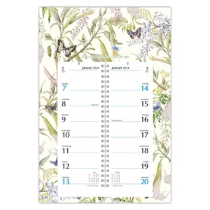 Week omlegkalender - 2024 - Op schild - Janneke Brinkman - Trompetbloem - 21x34cm