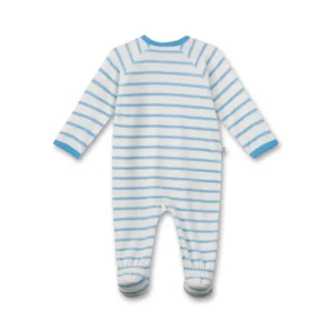 Sanetta pyjama baby jongens: overall, Velours, met voetjes ( SAN.63 )