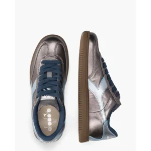 Diadora Sport Trainer Metalized Antraciet/Blauwe Damessneakers