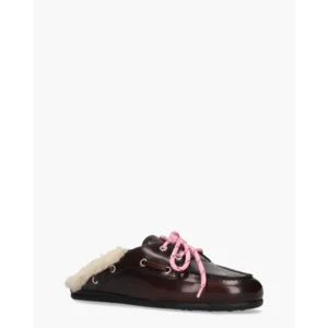 Posa Boat Loafer Mule Bordeaux Damesslippers