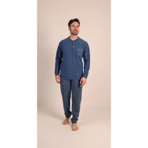 Gary Punto Milano Pyjama Heren: Blauw ( GARY.121 )