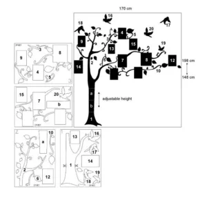 velours muursticker Family Tree