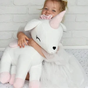 Metoo Unicorn Eenhoorn knuffel XL wit 60 cm