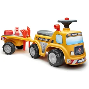 Falk - Super Builder - Loopwagen met aanhangwagen