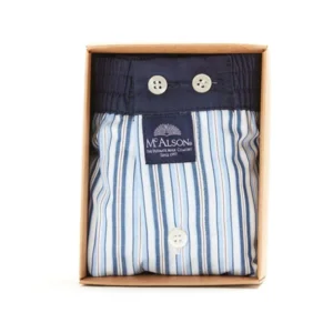 MC Alson Boxershort Heren: Gestreept Blauw, Los model met ingewerkte slip ( MCA.12 )