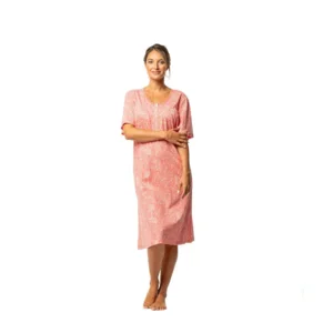 Egatex Dames Nachthemd: Oranje, lang model ( EGA.486 )