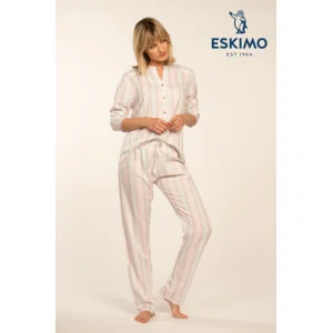 Glans Stralend toevoegen aan Eskimo Dames Pyjama: Perlei, Doorknoop, 100% Viscose ( ESK.1759 ) M -  Pyjama's - Shopa