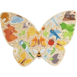Puzzel - 2 in 1 - Vlinder - Hout - 20dlg. - 4+