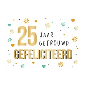 Kaart - Daisy - 25 jaar Getrouwd - DSY024