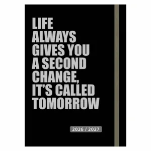 Week agenda - 2027 - 17 maanden - 14,8x21cm - Zwart