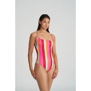 Marie Jo Swim Tenedos voorgevormd badpak in multicolore strepen