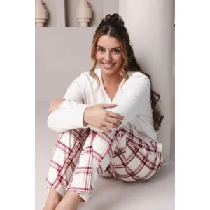 Pastunette Dames Pyjama: Ecru / carree broek ( PAS.181 )