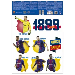 muurstickers FC Barcelona 11 spelers