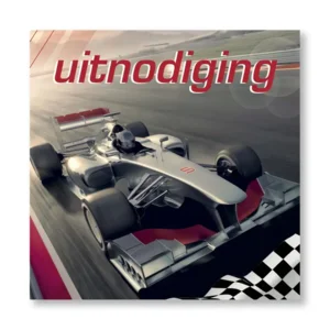 Uitnodigingskaarten - Raceauto - 6st. - VBE.2020