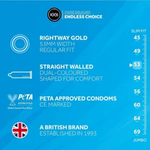 EXS Rightway Gouden Condooms 12 Stuks