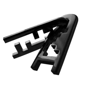 IQ-puzzel - Keyhole - Mini - Metaal - Zwart - Niveau 4