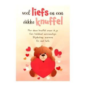 Kaart - Intense - Veel liefs en een dikke knuffel - TE015-C