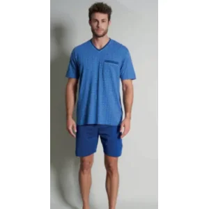 Gotzburg heren pyjama: korte mouw / short, 100% katoen ( GOT.39 )