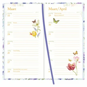 Agenda - Blauwe bloemen - Janneke Brinkman - 2027 - 9x17cm