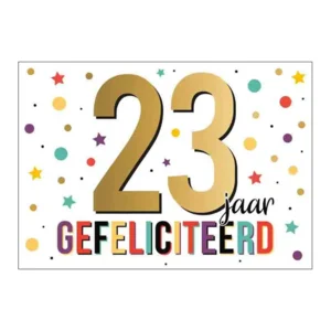 Kaart - Goud waard - 23 jaar - GWA12