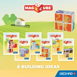 Geomag - Magicube - Magnetische blokken - Dieren vrienden en kaarten - 7dlg.