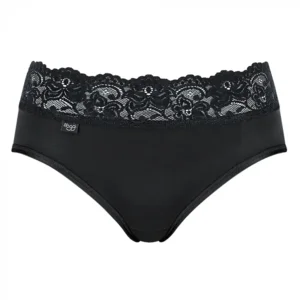 Sloggi Dames Romance Midi: Wit / Zwart ( Slog.145 / Slog.149 )