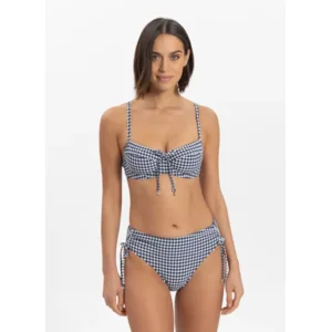 Cyell Gingham beugel bikini in blauw vichyruitje