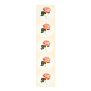 Stickers - Roze roos - Rond - 4cm - 100st. - DBLS008