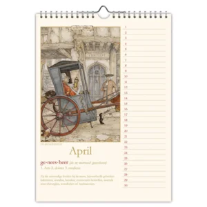 Verjaardagskalender - Anton Pieck - Oude ambachten - 18x25cm