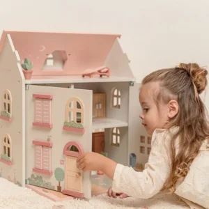 Poppenhuis - Medium - Met meubels en twee popjes