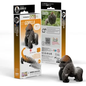 Bouwpakket - Eugy 3D - Wild dier - Gorilla - 32st. - 6x4,4x6,5cm - Karton - 6+