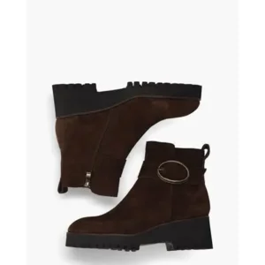 Di Lauro Palmyra Donker Bruin Dames Enkellaarsjes