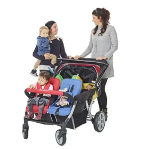 Familidoo Vierlingwagen Lidoo Star BB + (nieuwste versie 2020) - Buggy voor 4 kinderen met ligstand