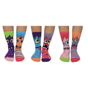 Miss Mashers Kindersokken Mismatched 6 stuks in een Cadeaudoos Oddsocks