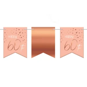 Vlaggenlijn - 60 jaar - Luxe - Roze, roségoud - 6m