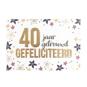 Kaart - Daisy - 40 jaar getrouwd - DSY025