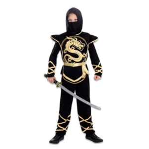 Ninja - Kostuum - Zwart, goud - mt.104/122