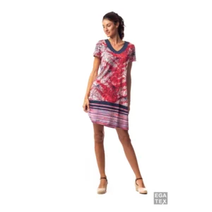 Egatex Bain soleil: rood, korte mouw, tot 3XL ( EGA.285 )