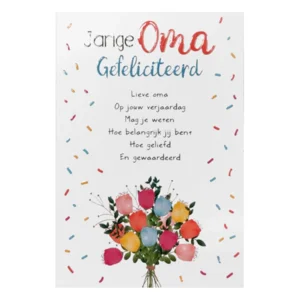 Kaart - Intense - Jarige oma Gefeliciteerd - TE035-C
