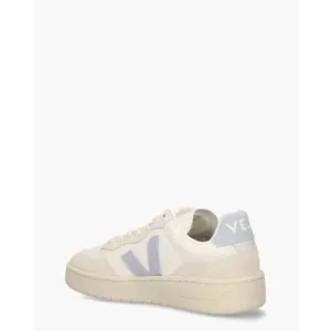 Veja V90 O.T. Leather Wit/Lichtblauw Damessneakers