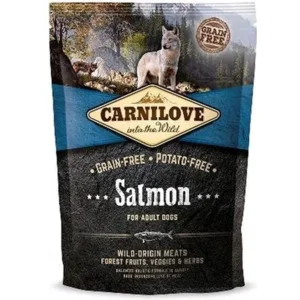 Carnilove Adult granenvrij hondenvoer Zalm 12kg met 70% vis!