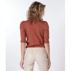Esqualo Dames trui: Koper kleur, korte mouw ( ESQ.233 )
