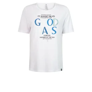 T-Shirt Sunset Zoso White/bleu