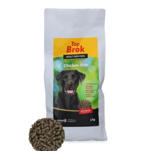 Topbrok Hond Geperste Brokken Kip & Rijst