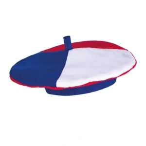 Baret Blauw/Wit/Rood – Mode & Verkleedaccessoire