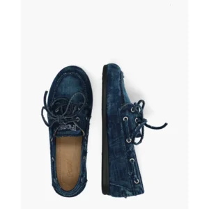 Posa Boat Loafer Denim Dames Veterschoenen