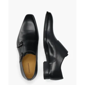 Magnanni 23037 Zwart Heren Gespschoenen