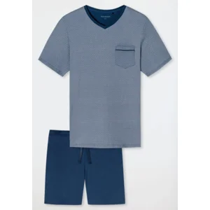 Schiesser – Fine Interlock  – Pyjama – 176687 – Blue.