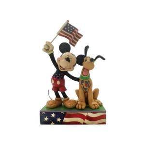 Disney Traditions - A Banner Day (Mickey and Pluto Patriotic Figurine)